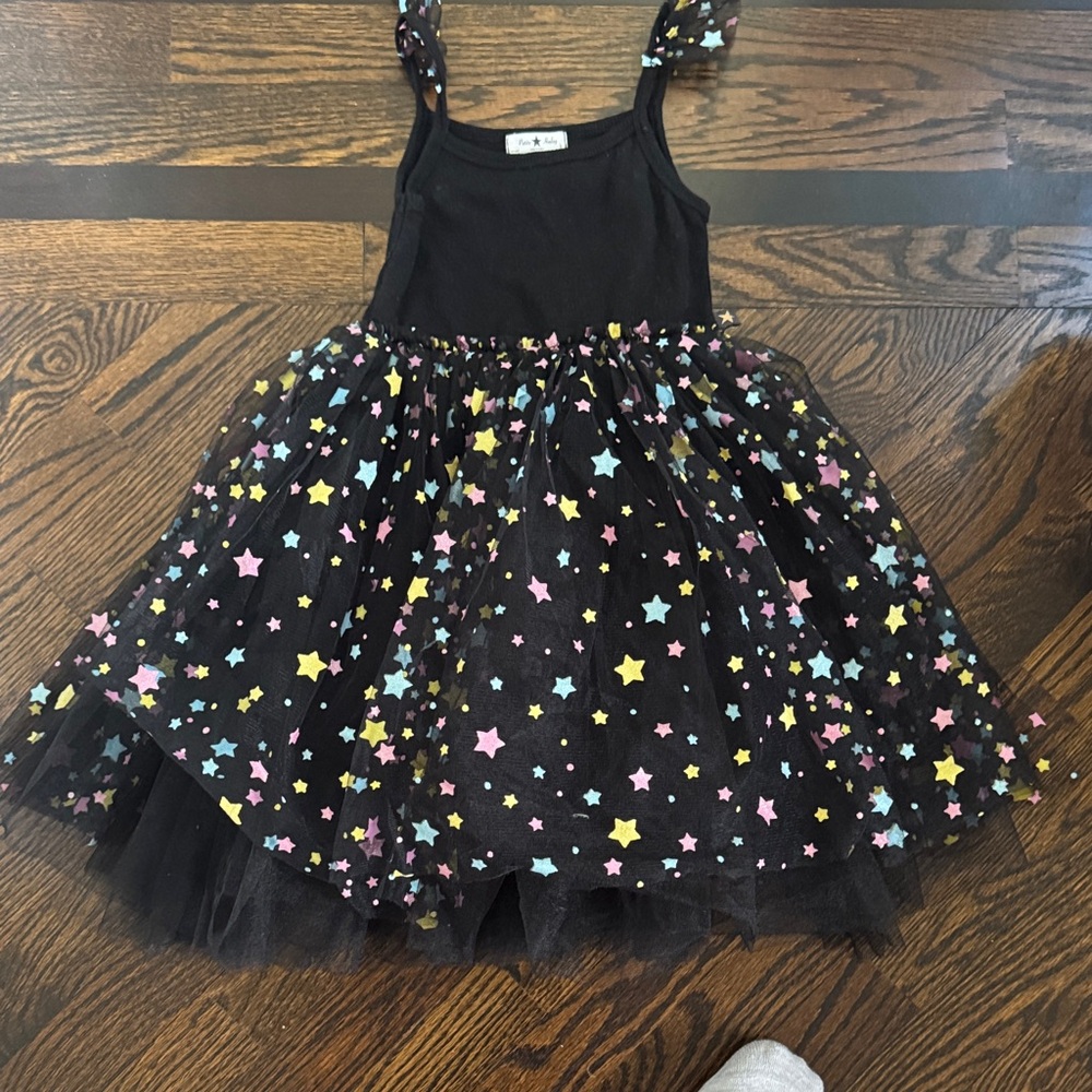 Petite Hailey Black Starry Tulle Dress size 8